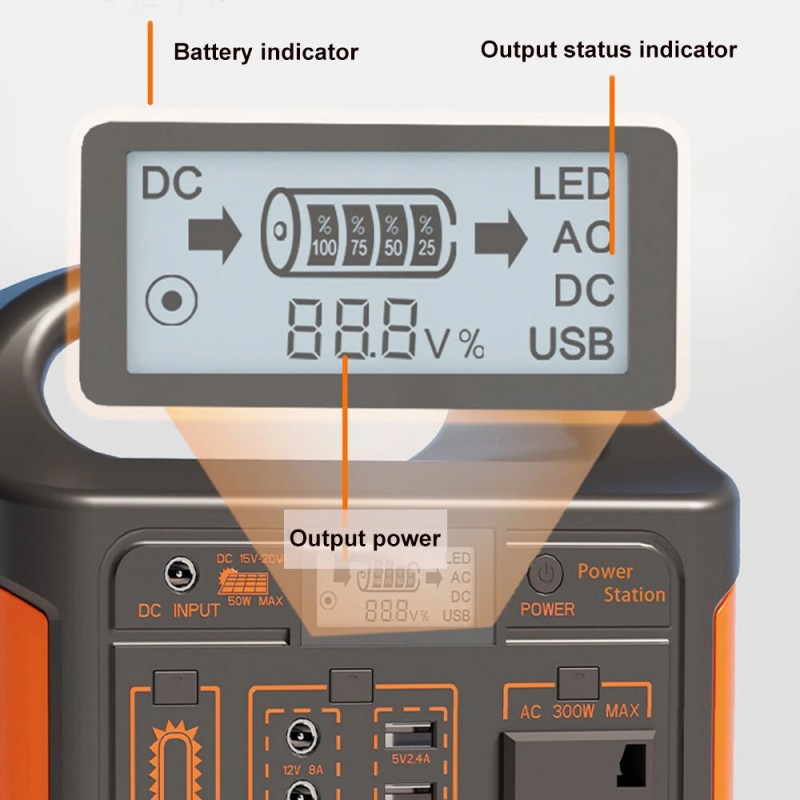 JSDSOLAR JSD010 500W 460Wh 220V EU-versio energiavarastolaatikko varavirtalähde monilaitteiden lataukseen retkeilyyn
