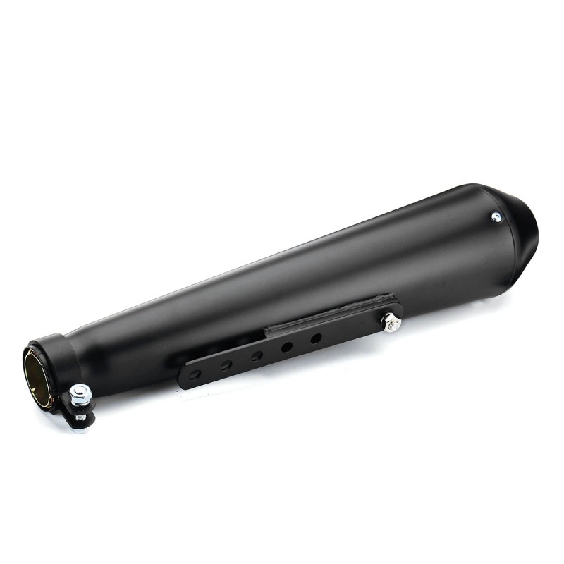 Kaksi pakoputkea moottoripyörään cafe-racer takapää mattamusta universaali liukuva kiinnike