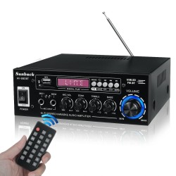 Sunbuck AV-660BT 2000W bluetooth 5.0 audiovahvistin taajuuskorjain stereo autoon kotiin aux usb fm-radio
