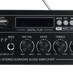 Sunbuck AV-660BT 2000W bluetooth 5.0 audiovahvistin taajuuskorjain stereo autoon kotiin aux usb fm-radio