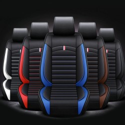 Yleismallinen auton etuistuimen suojapehmuste pu-nahka hengittävä helppo asennus