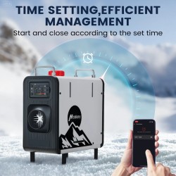 HCALORY HBS2 diesel-lämmitin 3,5 l 8 kW automaattikäynnistys Bluetooth-etäohjaus rekkaan asuntovaunuun