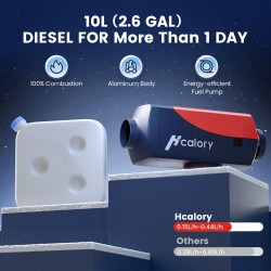 HCALORY HBU1S 8KW diesellämmitin 10L nopea lämmitys Bluetooth-ohjaus ajastin korkeusasetukset