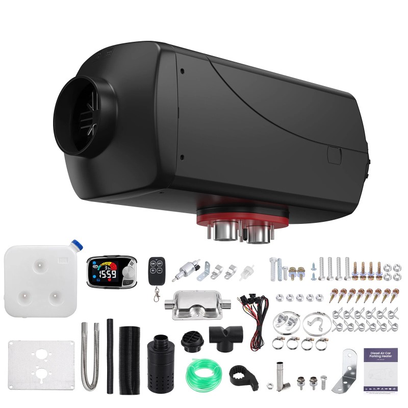 KROAK K-U5 diesel-ilmalämmitin 8 kW 12V/24V termostaatti adapteri pakettiautoihin kuorma-autoihin matkailuautoihin