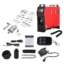 KROAK K-S diesel-ilmanlämmitin 12V/24V 5–8kW termostaatilla ja sovittimella