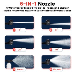 POPDEER PD-W01 langaton autonpesukone 4,0 Ah 200 bar 3500 W kuusitoiminen monitoimisuutin