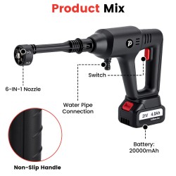 POPDEER PD-W01 langaton autonpesukone 4,0 Ah 200 bar 3500 W kuusitoiminen monitoimisuutin