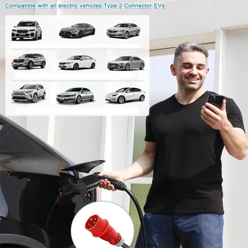 Tyypin 2 sähköauton laturi 11 kW kolmivaiheinen säädettävä 6–16A ajastimella CEE5EE1634Y CEE5EE16310Y