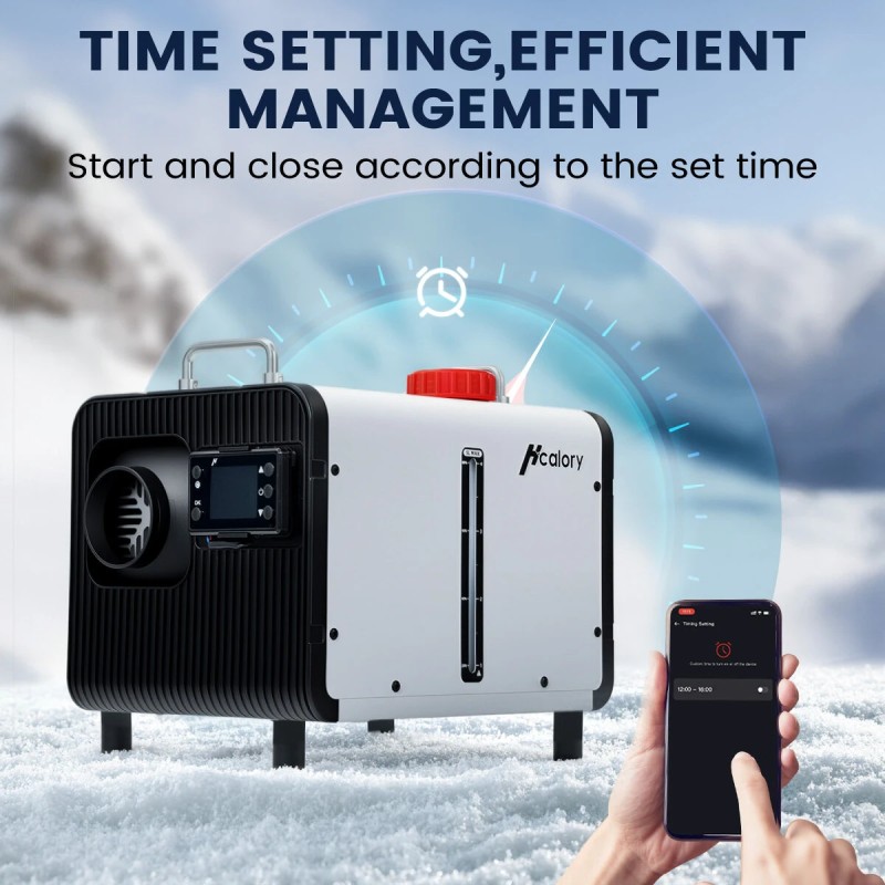 HCALORY HBH2 5L 8KW diesel-lämmitin automaattikäynnistys bluetooth kaukosäädin matkailuautoihin veneisiin