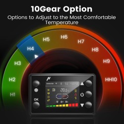 HCALORY HBH2 5L 8KW diesel-lämmitin automaattikäynnistys bluetooth kaukosäädin matkailuautoihin veneisiin