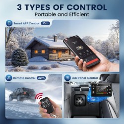 HCALORY HBH2 5L 8KW diesel-lämmitin automaattikäynnistys bluetooth kaukosäädin matkailuautoihin veneisiin