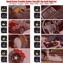 Autel Maxicheck Pro OBD2-skanneri auton diagnostiikka- ja huoltotyökalu ABS SRS EPB DPF tukee 12 kieltä