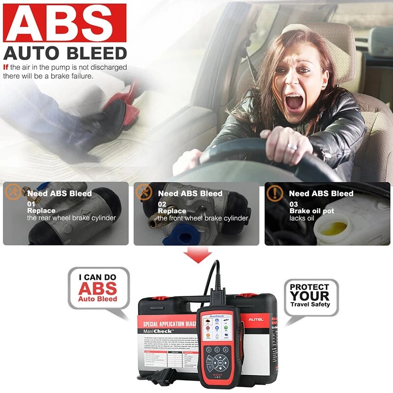 Autel Maxicheck Pro OBD2-skanneri auton diagnostiikka- ja huoltotyökalu ABS SRS EPB DPF tukee 12 kieltä