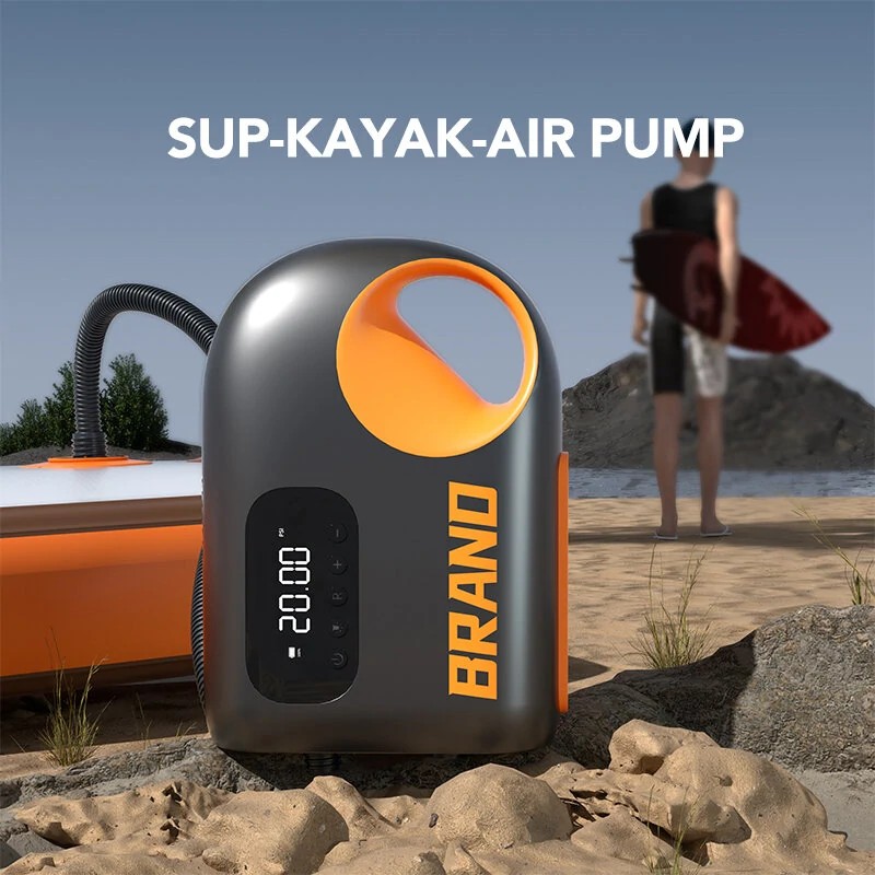 Kannettava sähköinen ilmapumppu SUP-laudalle kajakkiin veneeseen 20 PSI 12000mAh