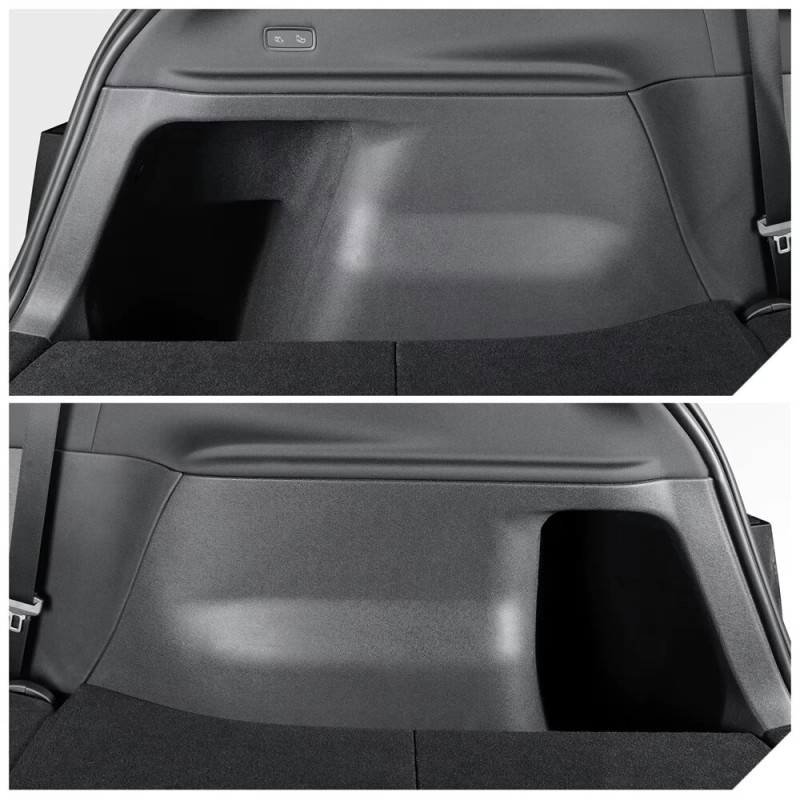 Takatavaratilan sivupotkusuojat musta Tesla Model Y 2025