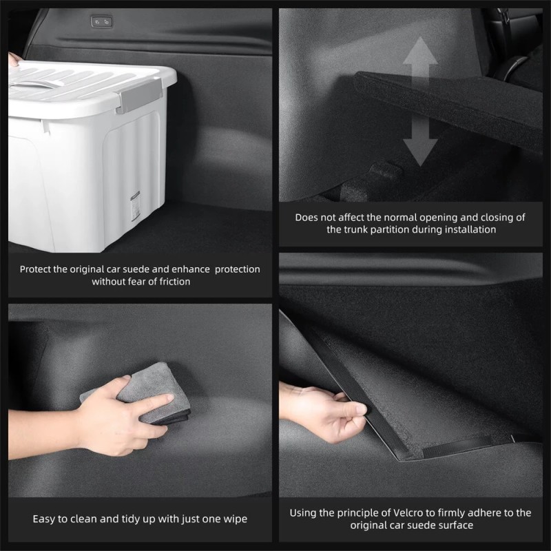 Takatavaratilan sivupotkusuojat musta Tesla Model Y 2025