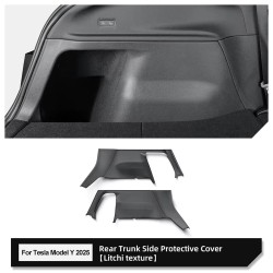 Takatavaratilan sivupotkusuojat musta Tesla Model Y 2025