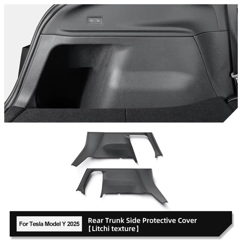 Takatavaratilan sivupotkusuojat musta Tesla Model Y 2025