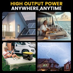 GOKWH 12V 340Ah LiFePO4-kenno akku 4352Wh sisäänrakennetulla 200A langattomalla BMS:llä säilytyslaatikko ajoneuvoon