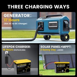 GOKWH 12V 340Ah LiFePO4-kenno akku 4352Wh sisäänrakennetulla 200A langattomalla BMS:llä säilytyslaatikko ajoneuvoon