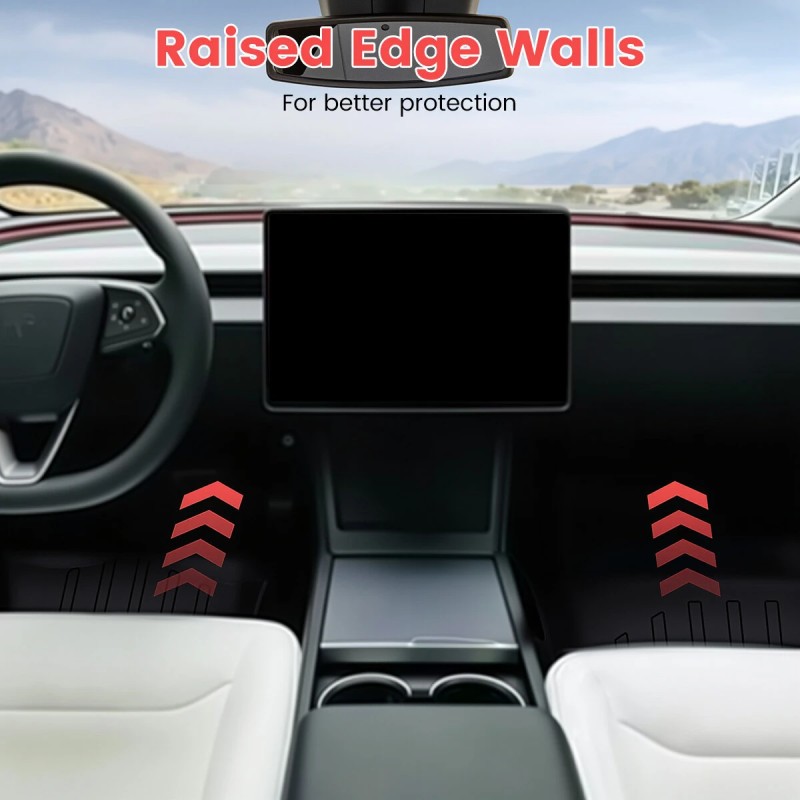 Lattiamattosarja Tesla Model 3 Highland 2024-2025 TPE vedenpitävä liukumaton 3-osainen