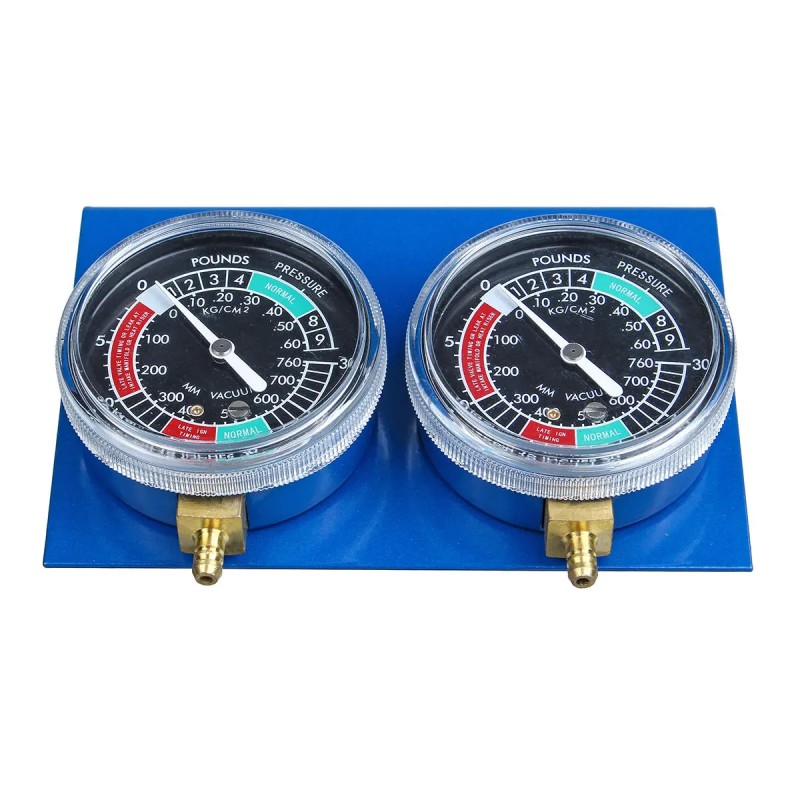 Kaksisylinterinen moottoripyörän kaasuttimen alipainemittaripari ja synkronointityökalu tasapainottamiseen