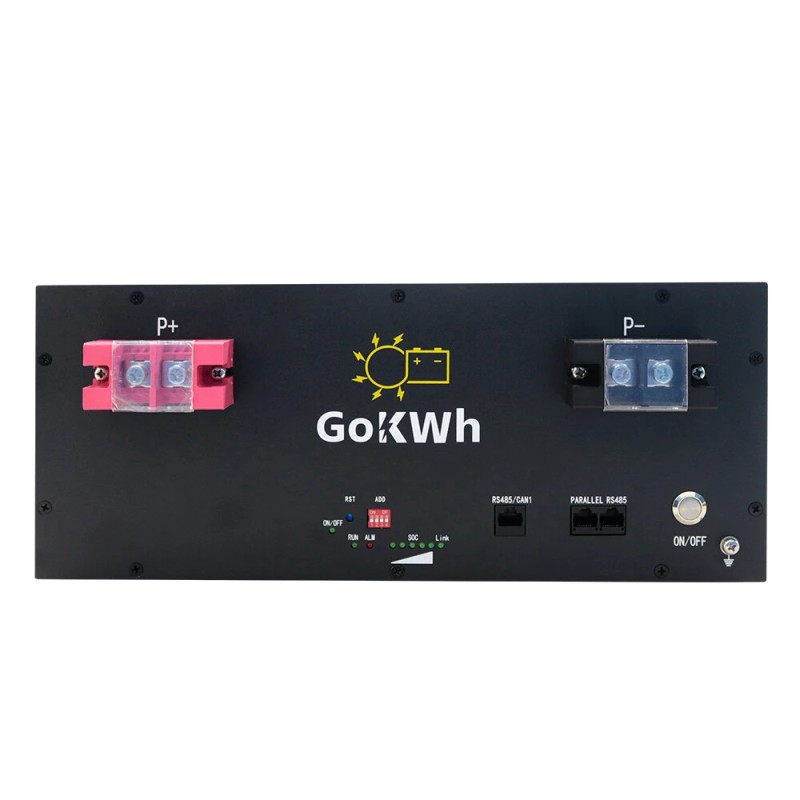 Gokwh 51.2V 100Ah 5120Wh LiFePO4 varavirtalähde Bluetoothilla kotiin, matkailuautoon ja retkeilyyn