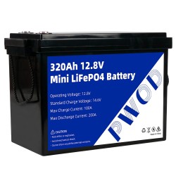 PWOD 12 8V 320Ah 3840Wh kompakti LiFePO4 akku energialaatikko veneelle ja matkailuvaunuun IP65