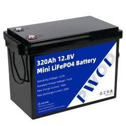 PWOD 12,8V 320Ah 3840Wh kompakti LiFePO4 akku energialaatikko veneelle ja matkailuvaunuun IP65