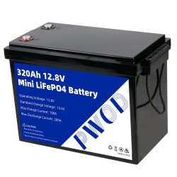 PWOD 12,8V 320Ah 3840Wh kompakti LiFePO4 akku energialaatikko veneelle ja matkailuvaunuun IP65