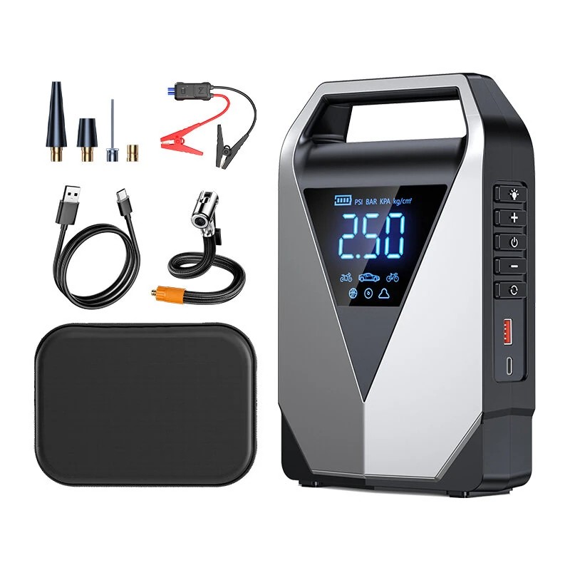 TUERBB 3000A 4000A monitoiminen apukäynnistin ja ilmakompressori kannettava varavirtalähde 12V autoihin