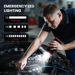 T48-60 2000A apukäynnistin kannettava hätävirtapankki 12V bensiini 3.0L diesel 2.0L led-valolla usb-lähdöllä