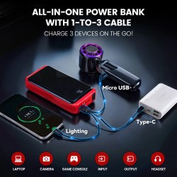 T48-60 2000A apukäynnistin kannettava hätävirtapankki 12V bensiini 3.0L diesel 2.0L led-valolla usb-lähdöllä