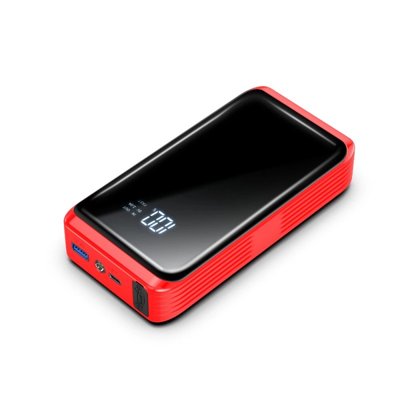 T48-60 2000A apukäynnistin kannettava hätävirtapankki 12V bensiini 3.0L diesel 2.0L led-valolla usb-lähdöllä