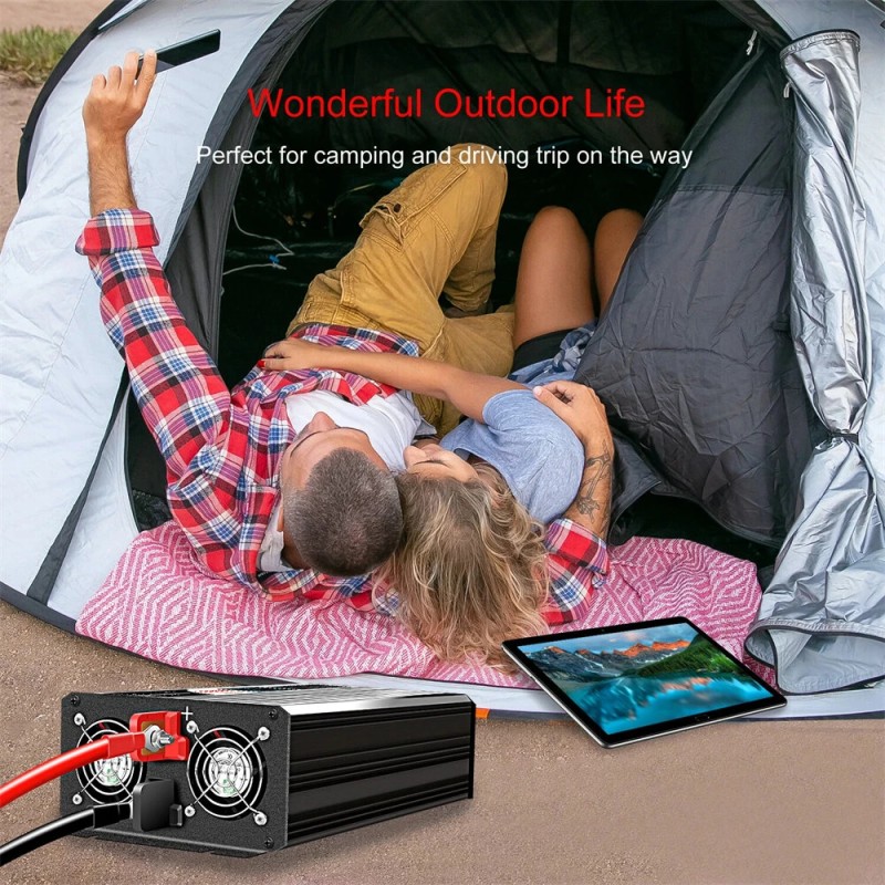 Puhdas siniaaltoinvertteri SP24/2000L 2000W 24V–230V korkean hyötysuhteen verkosta riippumaton turvallinen elektroniikalle