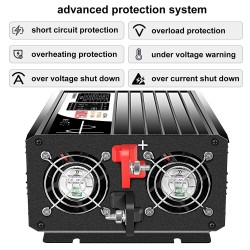 Puhdas siniaaltoinvertteri SP24/2000L 2000W 24V–230V korkean hyötysuhteen verkosta riippumaton turvallinen elektroniikalle