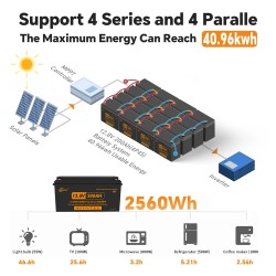 JSDSOLAR 12V 200Ah litium-rautafosfaattiakku Bluetoothilla yli 8000 sykliä veneeseen ja matkailuautoon