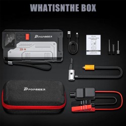 POPDEER PD-JA1 20000mAh 5000A ammattimainen kannettava hätäkäynnistin ilmapumpulla