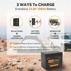 JSDSOLAR 12 voltin 100 ampeeritunnin litiumrautafosfaattiakku bluetoothilla yli 6000 sykliä veneelle ja asuntoautoon