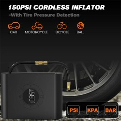 Kannettava 2000A apukäynnistin ja ilmakompressori 150PSI 16000mAh varavirtapankki led-taskulamppu