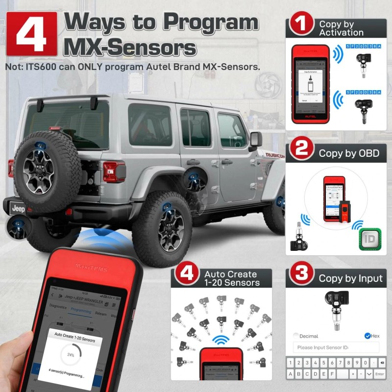 Autel MaxiTPMS ITS600E TPMS-diagnoosiskanneri uudelleenoppiminen ja skannaus öljyn nollaus yhteensopiva TBE200E kanssa