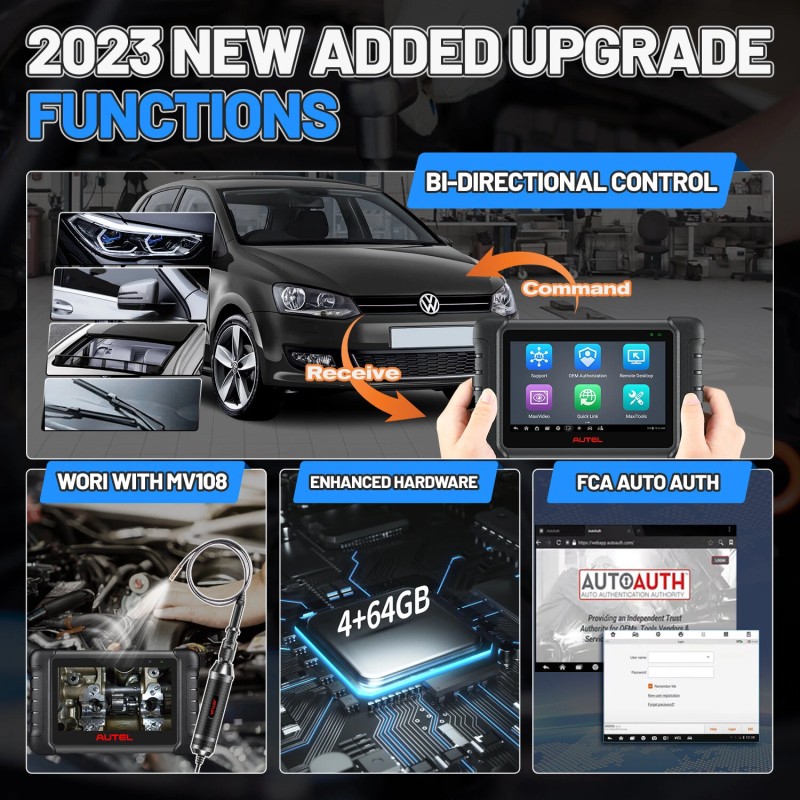 Autel MaxiCheck MX808S täyden järjestelmän diagnostiikkatyökalu yli 36 erikoistoimintoa