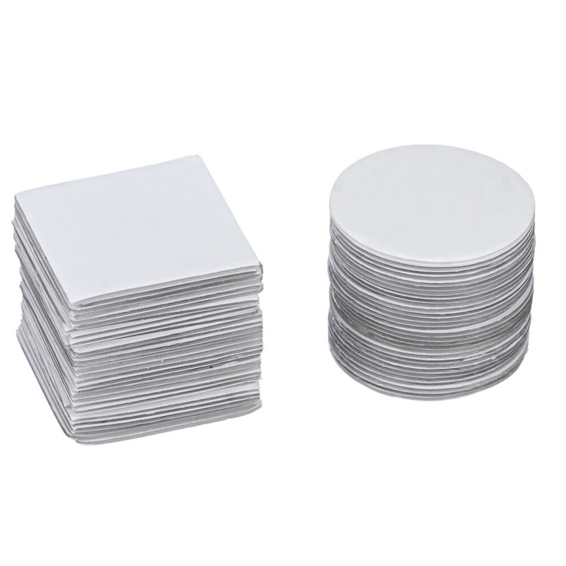 Jeteven 60/120/180 kpl monikäyttöinen kaksipuolinen teippisarja neliö- ja pyöreät läpinäkyvät jäljettömät pestävät