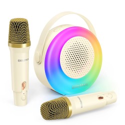 BlitzMax BM K10 lasten kannettava karaokekaiutin bluetooth kaksi langatonta mikrofonia rgb valot