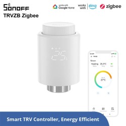SONOFF TRVZB älykäs Zigbee-yhteensopiva termostaattinen patteriventtiili sovellus ja ääni-ohjaus Alexa Google Home