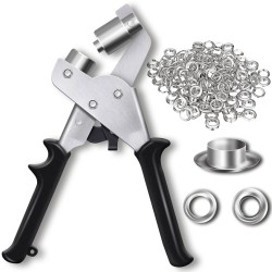 Sata painiketta sisältävät puristuspihdit kankaan rei itykseen ja nappien kiinnitykseen