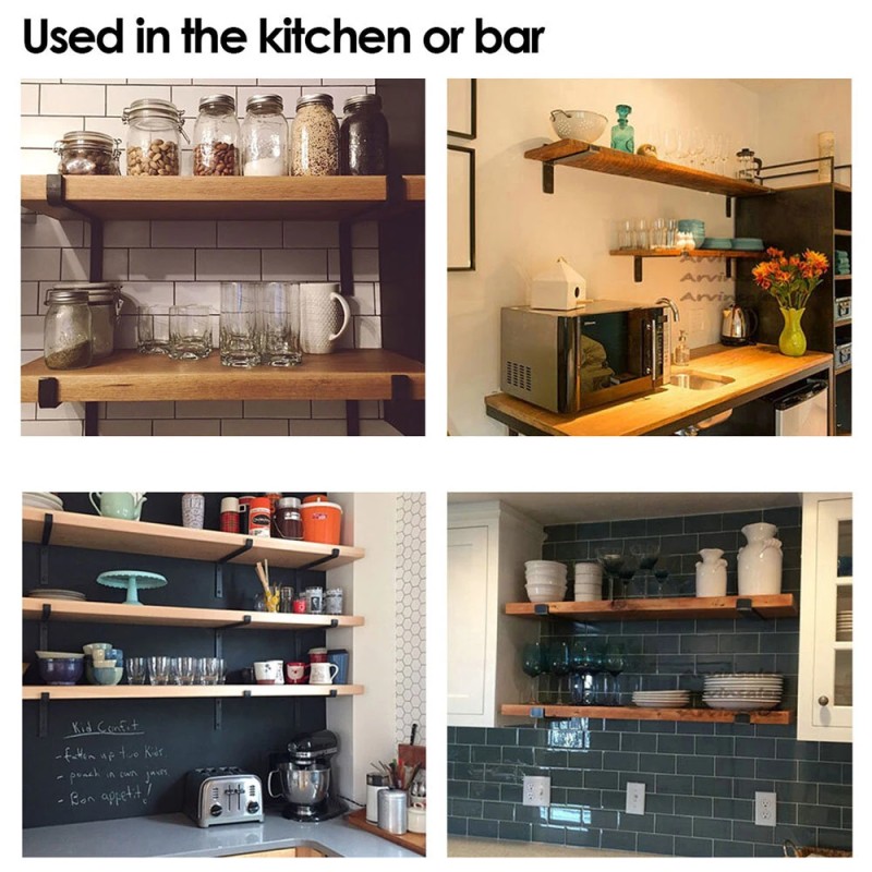 Puinen musta ruiskumaalattu d-muotoinen hylly 20 cm sisähalkaisija 0,35 cm paksuus kotiin ja toimistoon