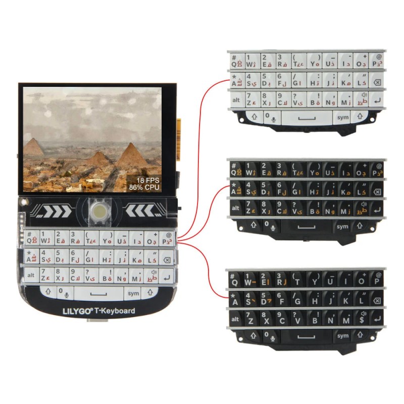 LILYGO Meshtastic T-Deck ESP32-S3 LoRa-moduuli 2,8 tuuman kosketusnäytöllä Wi-Fi Bluetooth 433/868/915 MHz pitkä kantama