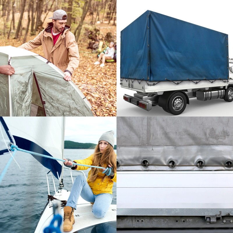 Sata painiketta sisältävät puristuspihdit kankaan rei'itykseen ja nappien kiinnitykseen