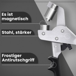 Sata painiketta sisältävät puristuspihdit kankaan rei'itykseen ja nappien kiinnitykseen